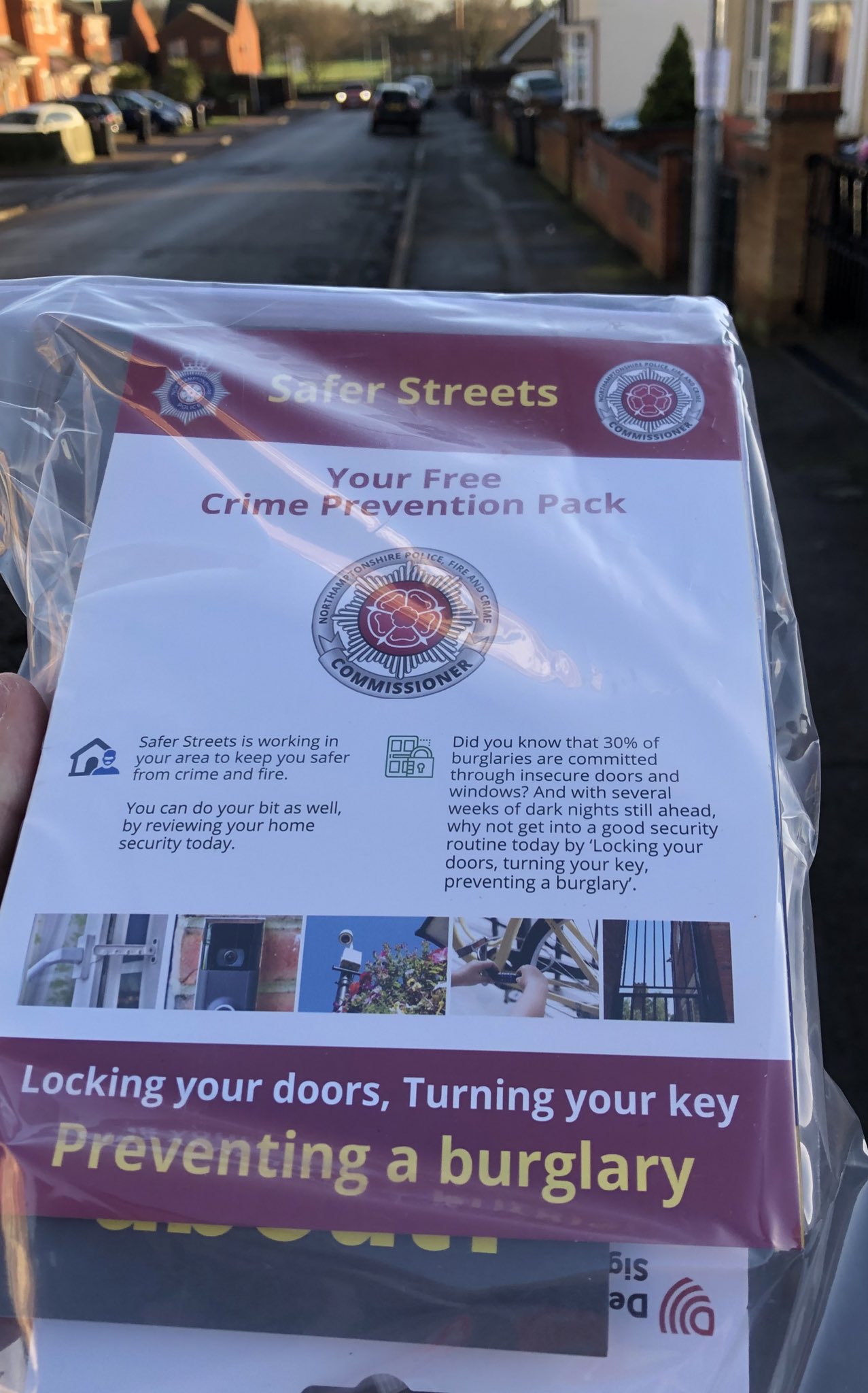 delivering crime prevention pack kettering