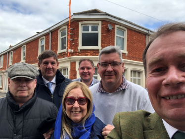 Philip Hollobone ash davies martyn Emberson Lesley Thurland scott Edwards paul marks Kettering conservatives outside gurdwara